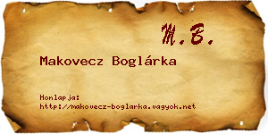 Makovecz Boglárka névjegykártya