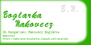 boglarka makovecz business card