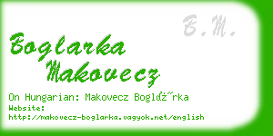 boglarka makovecz business card